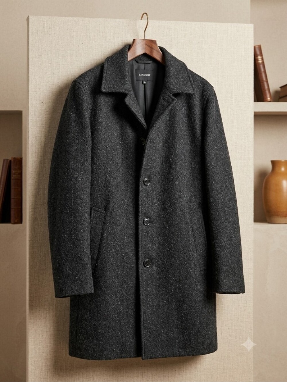 J. Crew Grey Wool Driving Coat - Classic Single-Breasted